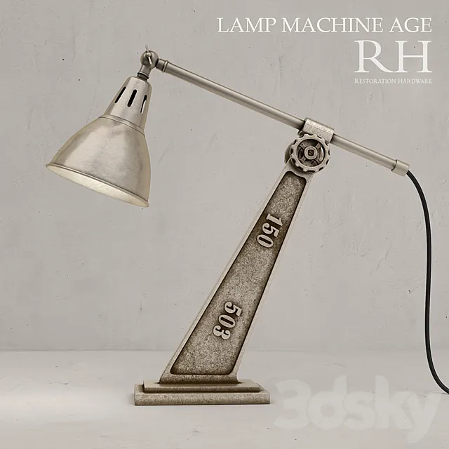 Restoration Hardware Machine Age Task Lamp 3DModel Restoration Hardware Machine Age Task Lamp 3DModel