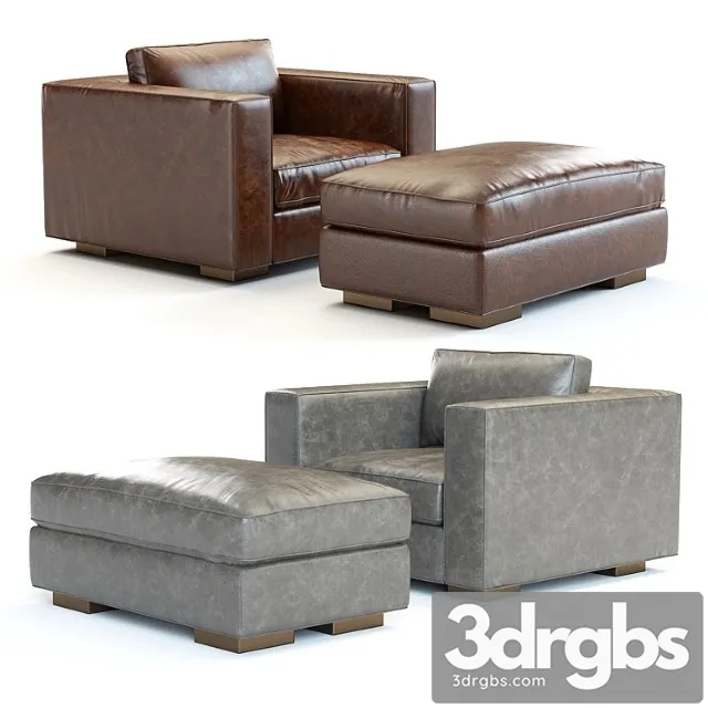 Restoration Hardware Maddox Leather Armchair 3D Model Download