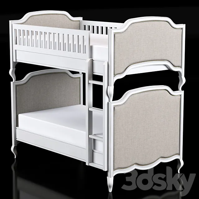 Restoration Hardware Marceline Twin-over-Twin Bunk Bed 3D Model