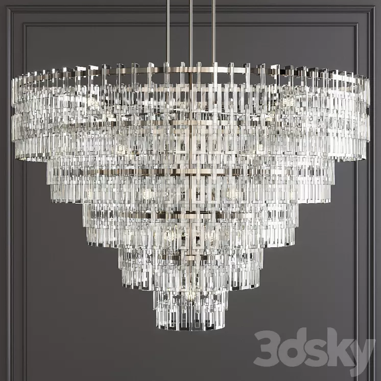 Restoration Hardware MARIGNAN ROUND CHANDELIER 60 Nickel 3D Model