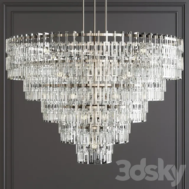 Restoration Hardware MARIGNAN ROUND CHANDELIER 60 Nickel 3DModel