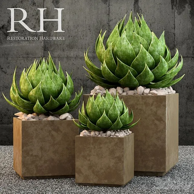 Restoration Hardware metera planter 3D Model Restoration Hardware metera planter 3D Model