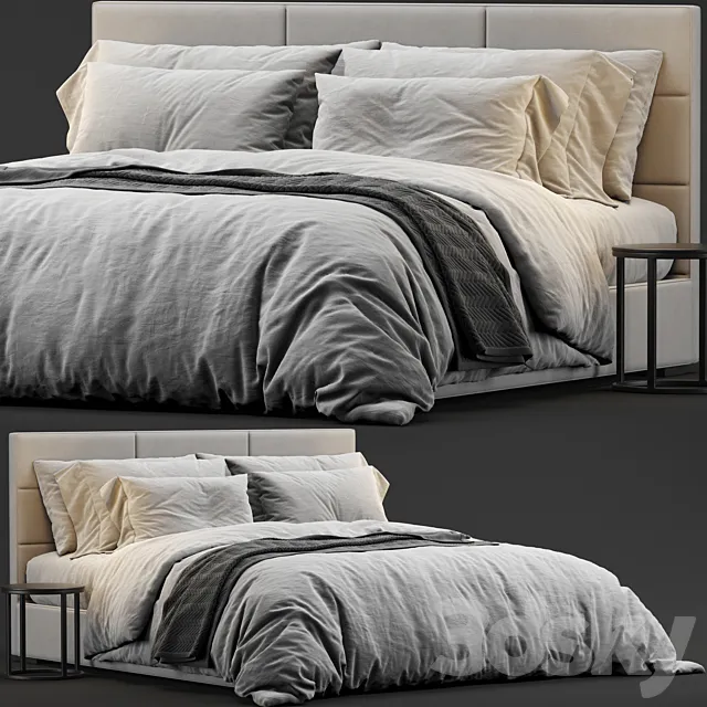 Restoration Hardware Modena Bed 3D Model Restoration Hardware Modena Bed 3D Model