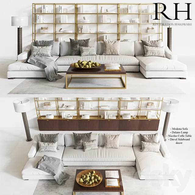Restoration Hardware Modern 3D Model Restoration Hardware Modern 3D Model