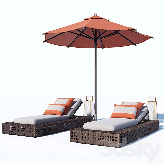 Restoration Hardware outdoor set 3DModel