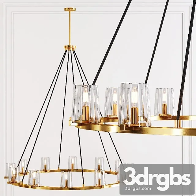 Restoration hardware pauillac round chandelier 48 glass shade and brass 3D Model Download Restoration hardware pauillac round chandelier 48 glass shade and brass 3D Model Download