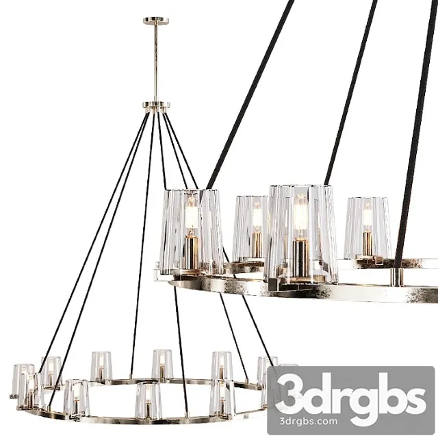 Restoration hardware pauillac round chandelier 48 glass shade and nickel 3D Model Download Restoration hardware pauillac round chandelier 48 glass shade and nickel 3D Model Download