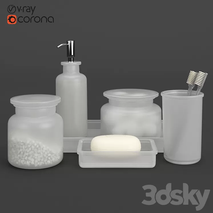 Restoration Hardware Pharmacy Frosted Glass 3D Model