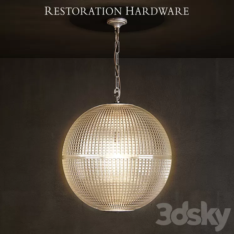 Restoration hardware prismatic globe pedant 16 inch 3D Model