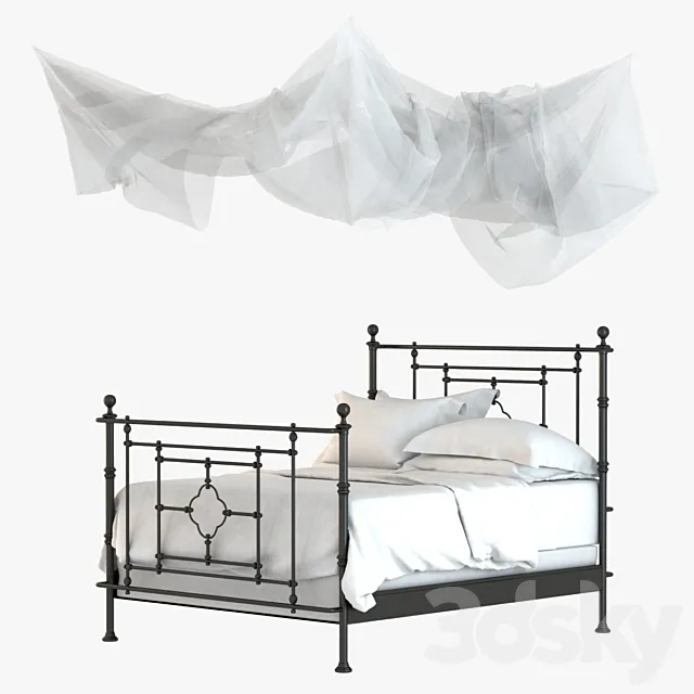 Restoration Hardware QUATREFOIL IRON BED 3DModel