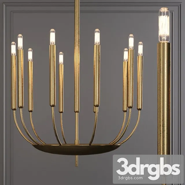 Restoration Hardware Quenouilles Round Chandelier 24 Brass 3D Model Download Restoration Hardware Quenouilles Round Chandelier 24 Brass 3D Model Download