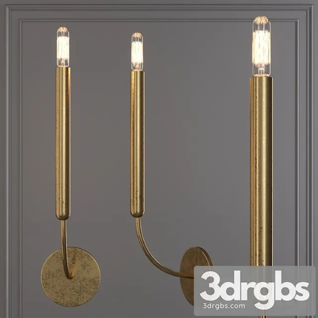Restoration hardware quenouilles single sconce brass 3D Model Download
