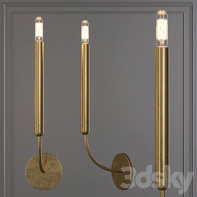 Restoration Hardware QUENOUILLES SINGLE SCONCE Brass 3D Model
