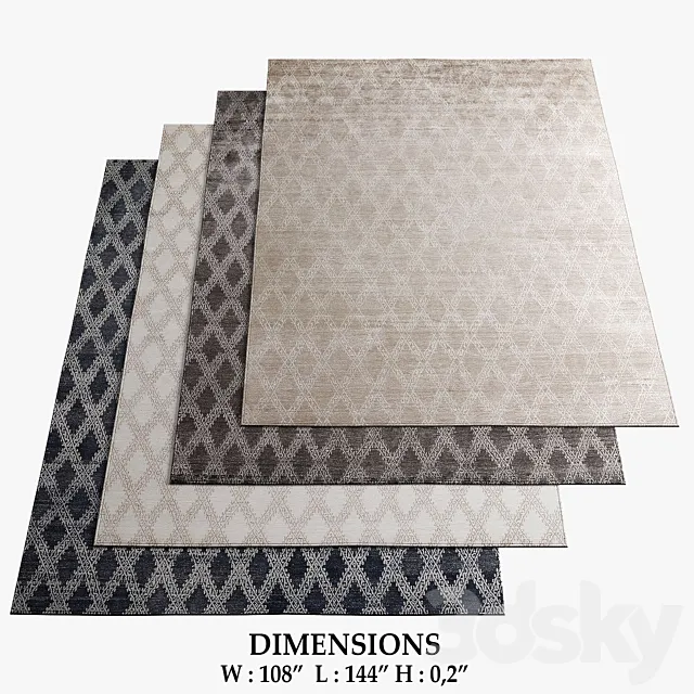 Restoration Hardware Rugs_104 3D Model Restoration Hardware Rugs_104 3D Model