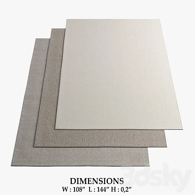 Restoration Hardware Rugs_107 3D Model Restoration Hardware Rugs_107 3D Model