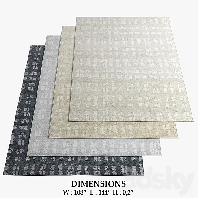 Restoration Hardware Rugs_108 3D Model Restoration Hardware Rugs_108 3D Model