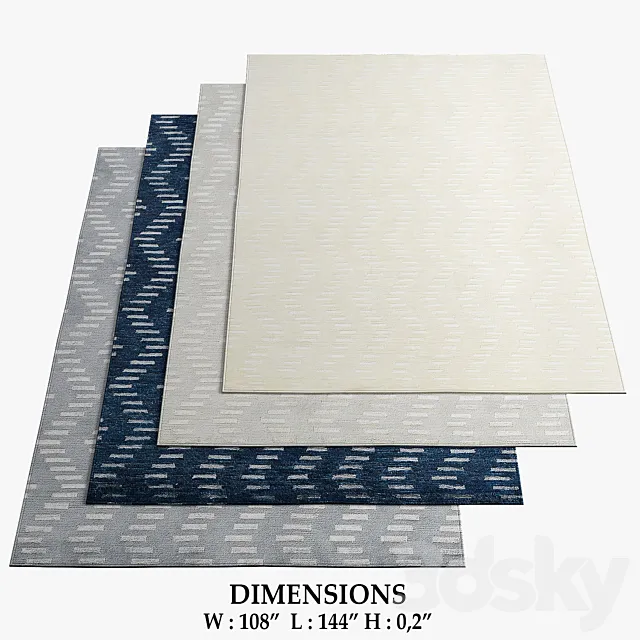 Restoration Hardware Rugs_123 3D Model Restoration Hardware Rugs_123 3D Model