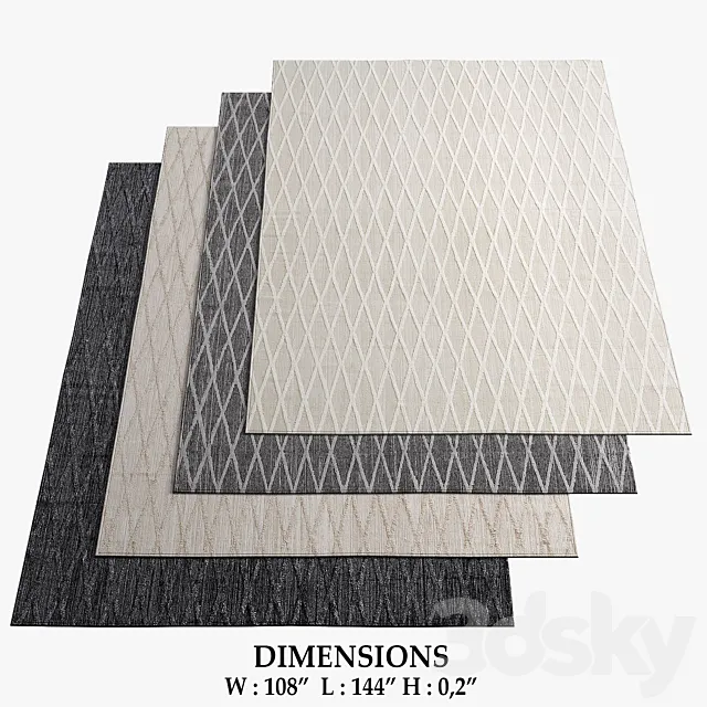 Restoration Hardware Rugs_124 3D Model Restoration Hardware Rugs_124 3D Model