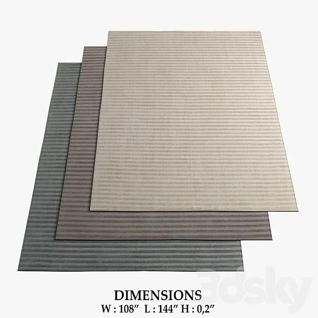 Restoration Hardware Rugs_126 3D Model Restoration Hardware Rugs_126 3D Model