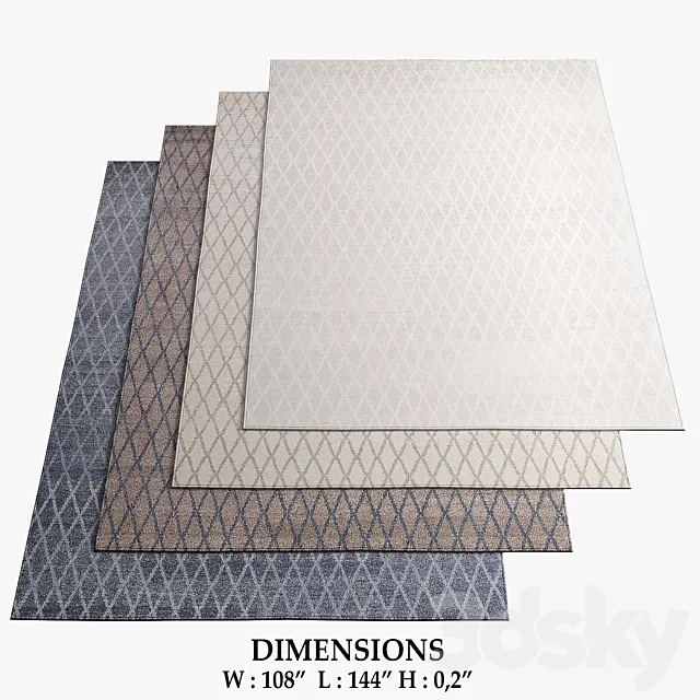 Restoration Hardware Rugs_129 3D Model Restoration Hardware Rugs_129 3D Model