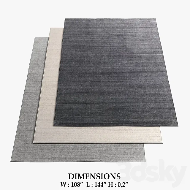 Restoration Hardware Rugs_58 3D Model Restoration Hardware Rugs_58 3D Model