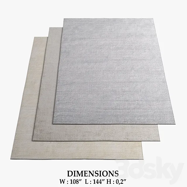 Restoration Hardware Rugs_70 3D Model Restoration Hardware Rugs_70 3D Model