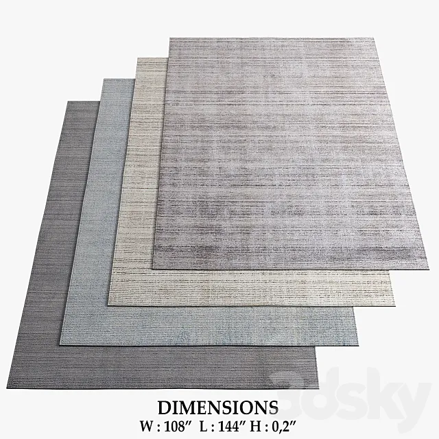 Restoration Hardware Rugs_96 3D Model Restoration Hardware Rugs_96 3D Model