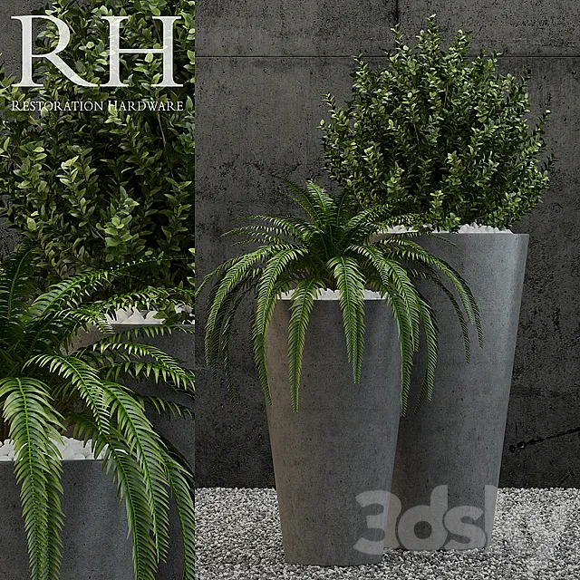 Restoration Hardware sarno round planter 3D Model Restoration Hardware sarno round planter 3D Model