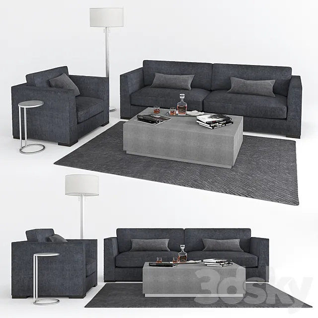 Restoration Hardware set 3D Model Restoration Hardware set 3D Model