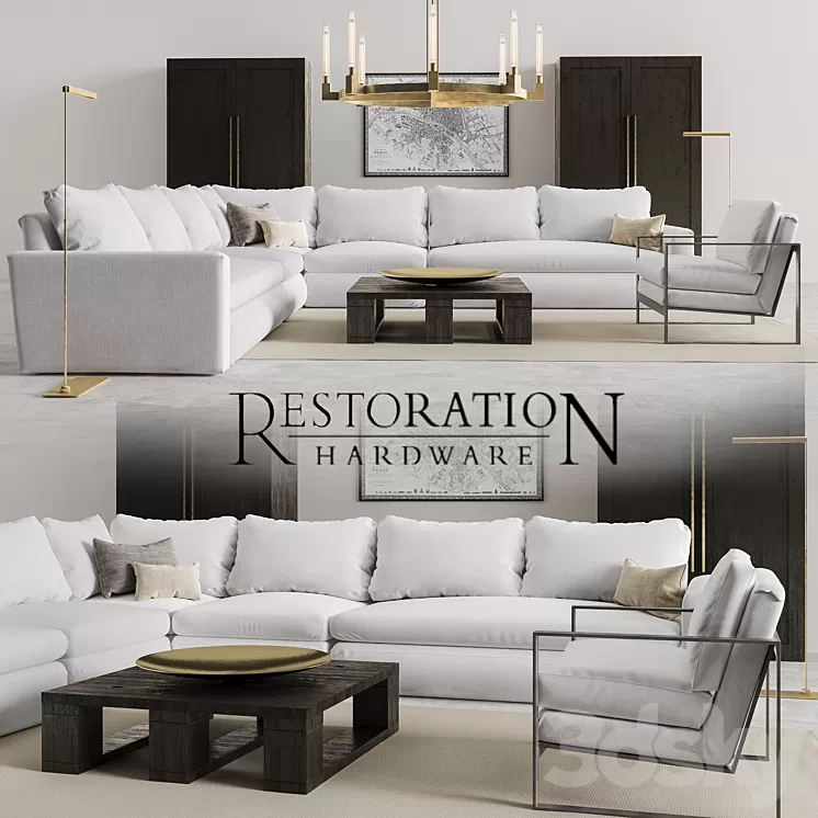 Restoration Hardware Set 3D Model Restoration Hardware Set 3D Model