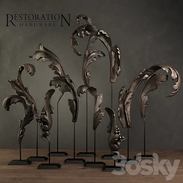 Restoration Hardware (SET OF 11) 3DModel Restoration Hardware (SET OF 11) 3DModel