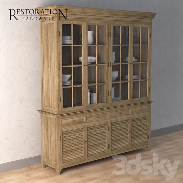 Restoration Hardware SHUTTER large buffet 3D Model Restoration Hardware SHUTTER large buffet 3D Model