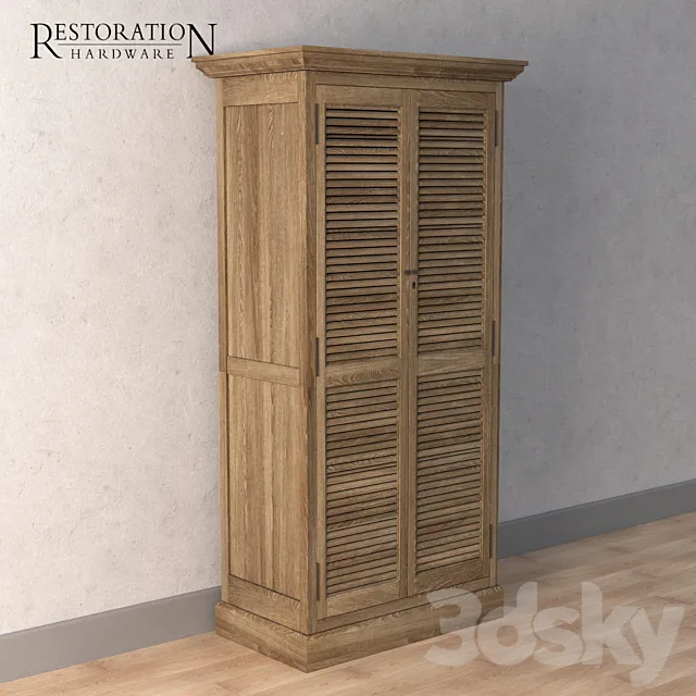 Restoration Hardware SHUTTER wardrobe 3D Model Restoration Hardware SHUTTER wardrobe 3D Model