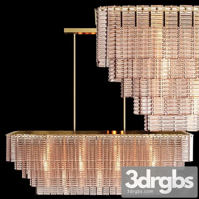 Restoration Hardware SIRENE LINEAR CHANDELIER 54 Brass 3D Model Download Restoration Hardware SIRENE LINEAR CHANDELIER 54 Brass 3D Model Download