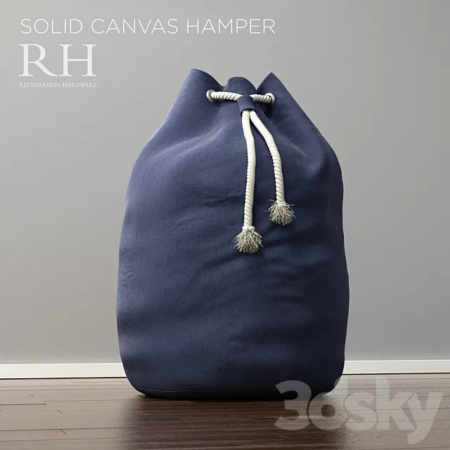 Restoration Hardware solid canvas hamper 3DModel Restoration Hardware solid canvas hamper 3DModel