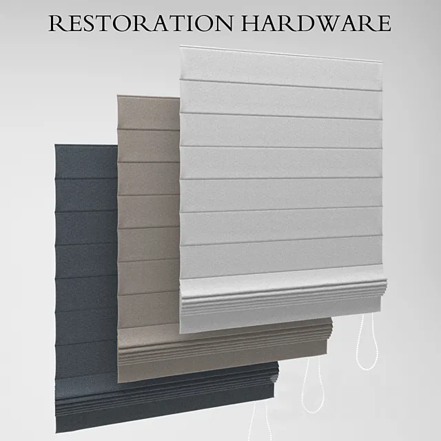 Restoration Hardware tailored romain shade 3D Model