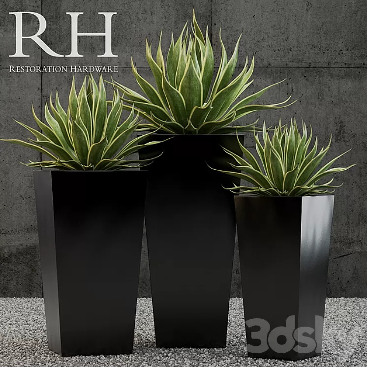 Restoration Hardware terrano planter 3D Model