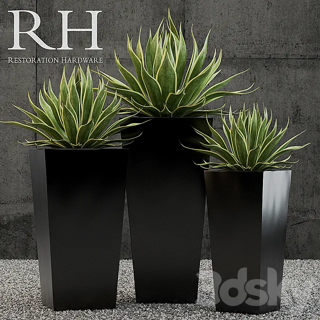 Restoration Hardware terrano planter 3DModel Restoration Hardware terrano planter 3DModel