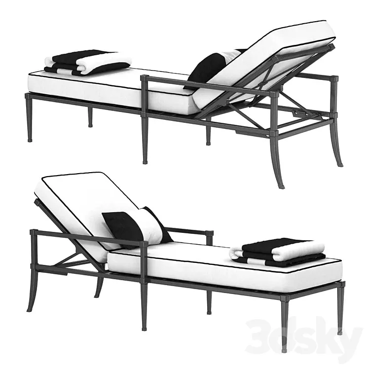 Restoration Hardware TROUSDALE CHAISE 3D Model Free Download Restoration Hardware TROUSDALE CHAISE 3D Model Free Download