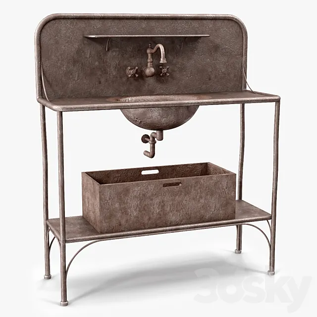Restoration Hardware Vegas Washbasin 3DModel Restoration Hardware Vegas Washbasin 3DModel