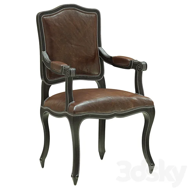 Restoration Hardware Vintage French Camelback Armchair 3D Model Restoration Hardware Vintage French Camelback Armchair 3D Model