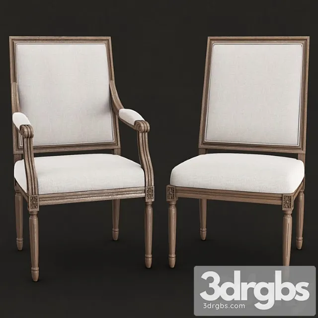 Restoration hardware – vintage french square upholstered chairs Restoration hardware – vintage french square upholstered chairs