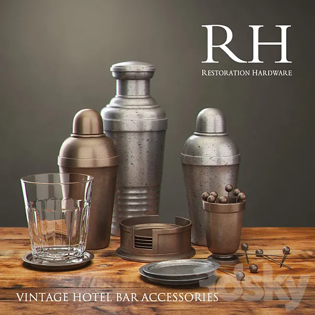 Restoration Hardware – Vintage Hotel Tableware I 3D Model