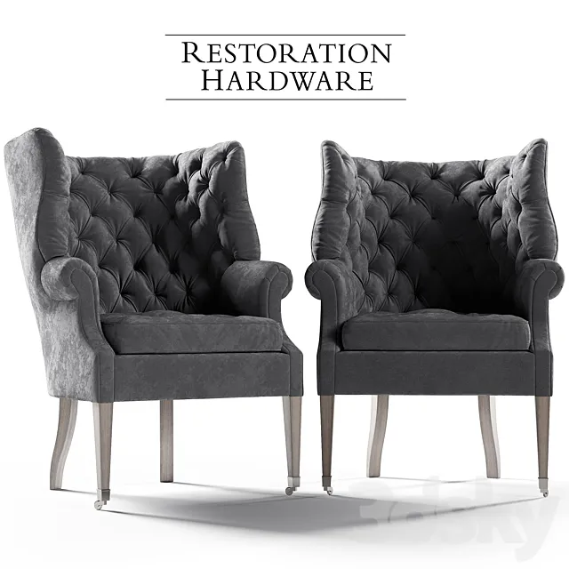 Restoration Hardware Wing Chair 3D Model