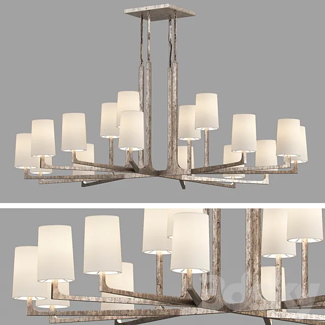 RESTORATION HARDWARE WRIGHT ROUND CHANDELIER 60 ” 3D Model