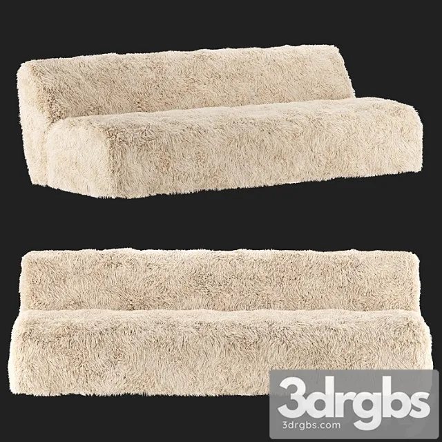 Restoration hardware yeti sheepski sofa 2 3D Model Download