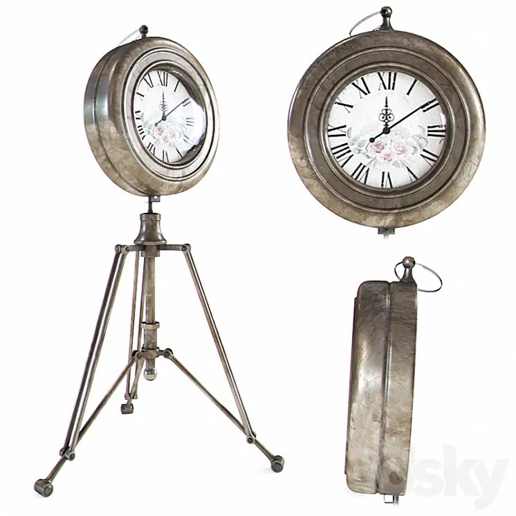 Retro clock 3D Model