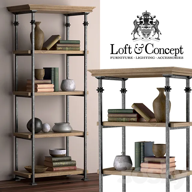 RETRO OAK RACK 3DModel