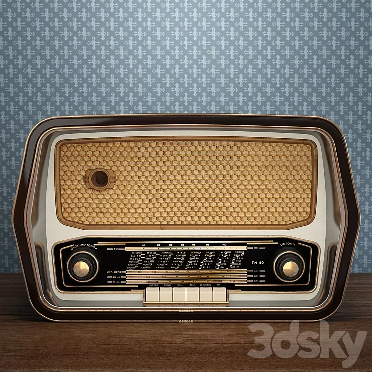Retro radio 3D Model