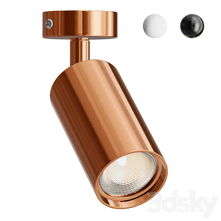 Retro Spot Light 3D Model Free Download